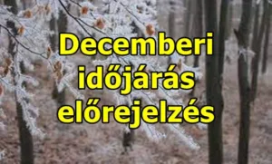 Decemberi időjárás előrejelzés